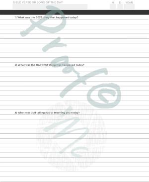 Reset your focus back to what God is doing in your life daily using this personalized Journal